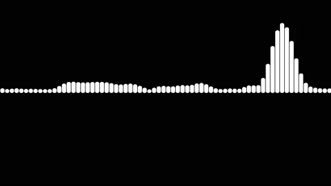 Equalizer bars, on a black background, seventy pieces Stock Footage 149238102