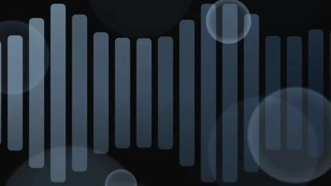 Equalizer Bars with Circles on Dark Background. Stock Footage 329426172