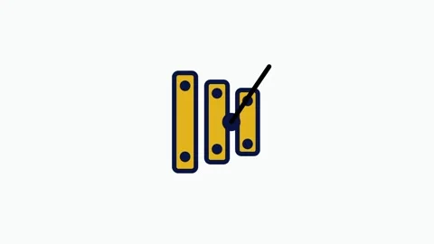 Equalizer Bars Xylophone Icon Stock Footage 343518925