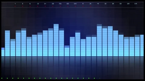 Equalizer blue HUD design Stock Footage 47009999