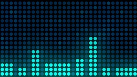 Equalizer with blue light bulbs Stock Footage 83243060