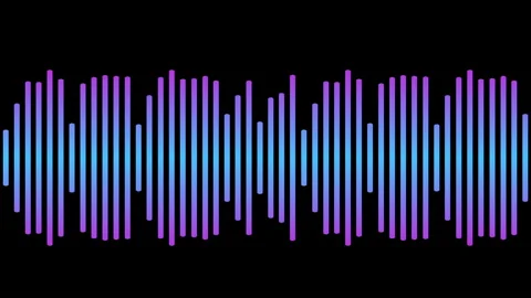 Equalizer blue with purple on black background Stock-Footage 97687135