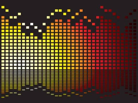 Equalizer burn Graphical equaliser illustration ideal as a background or d... Stock Photos