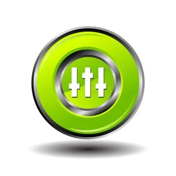Equalizer button vector Illustrazione stock