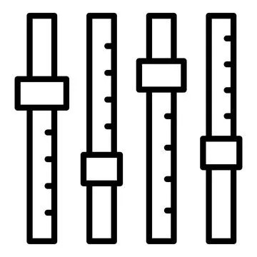 Equalizer buttons icon outline vector. Dj music イラスト素材