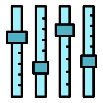 Equalizer buttons icon vector flat イラスト素材