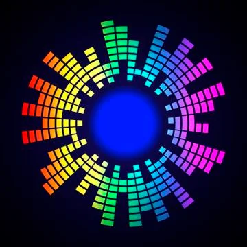 Equalizer Circle Logo Stock Illustration