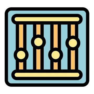 Equalizer console representing audio mixing and sound control 스톡 일러스트