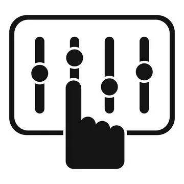 Equalizer control icon simple vector. Remote center Stock Illustration