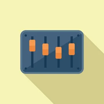 Equalizer device icon flat vector. Data system 스톡 일러스트