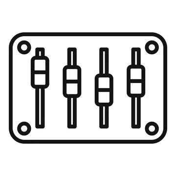 Equalizer device icon outline vector. Data system 스톡 일러스트