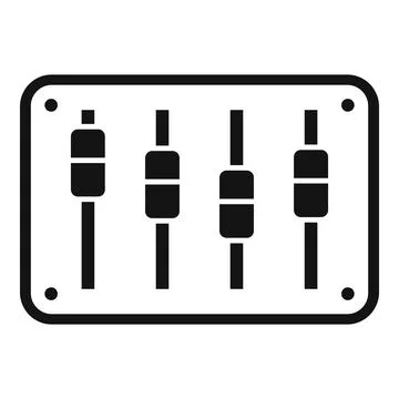 Equalizer device icon simple vector. Data system 스톡 일러스트