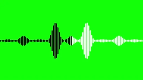 Equalizer double, black and white, in two directions, on a green background Stock Footage 149238192