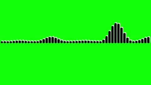 Equalizer double, black and white, volumetric, on a green background Stock Footage 149238219