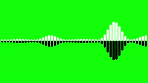 Equalizer double, black bottom, white top, on a green background Stock Footage 149238226