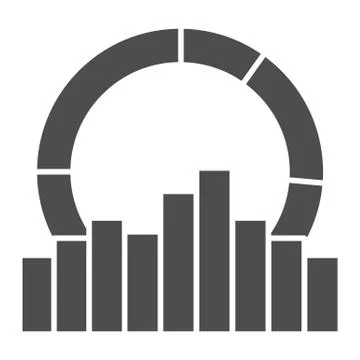 Equalizer effect and diagram solid icon, Sound design concept, Sound wave sign イラスト素材