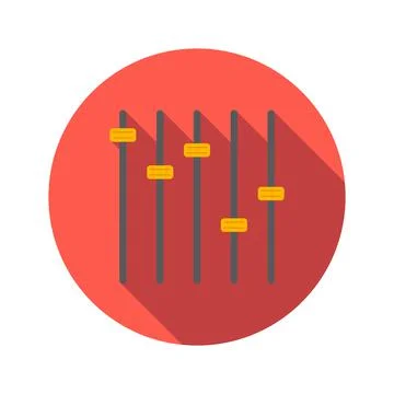Equalizer flat icon Stock Illustration