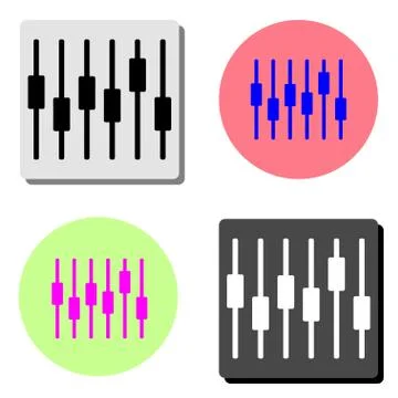 Equalizer. flat vector icon Stock Illustration