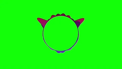 Equalizer with a four-color gradient, circular, on a green background Stock Footage 149238371