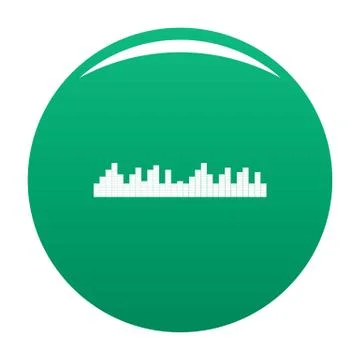Equalizer frequency icon green Stock Illustration