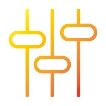 Equalizer frequency internet web technology interface gradient style icon Stock Illustration