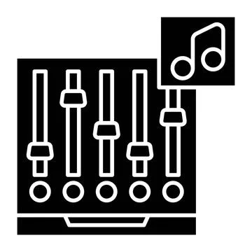 Equalizer Glyph Icon Stockillustratie