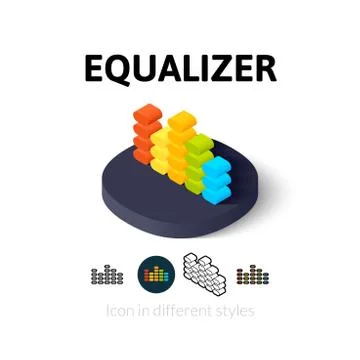 Equalizer icon in different style Stock Illustration