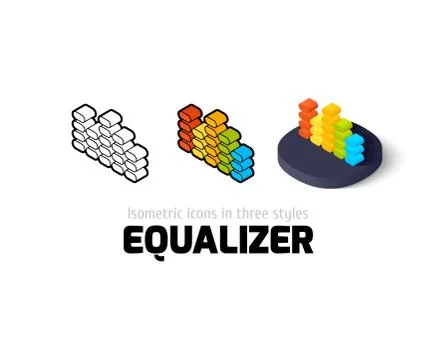 Equalizer icon in different style Stock Illustration