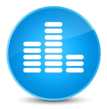 Equalizer icon elegant cyan blue round button Stock Illustration
