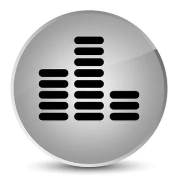 Equalizer icon elegant white round button Stock Illustration