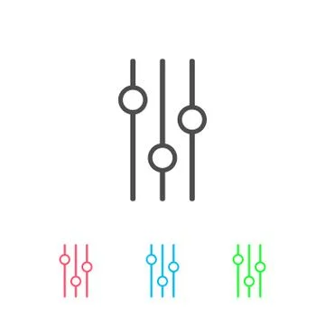 Equalizer icon flat. Stock Illustration