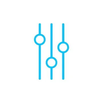 Equalizer icon flat. Stock Illustration