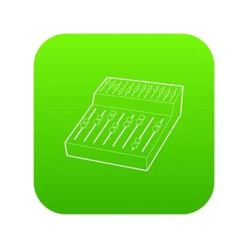 Equalizer icon green vector 스톡 일러스트