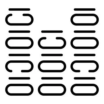 Equalizer icon outline vector. Dj music イラスト素材