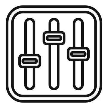 Equalizer icon outline vector. Web interface Illustrazione stock