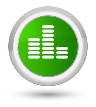 Equalizer icon prime green round button 스톡 일러스트