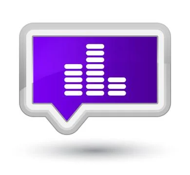 Equalizer icon prime purple banner button Stock Illustration