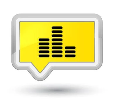 Equalizer icon prime yellow banner button Stock Illustration
