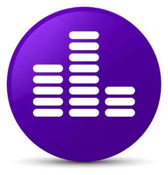 Equalizer icon purple round button Illustrazione stock