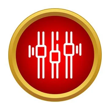 Equalizer icon showing sound level adjustment settings Stock Illustration
