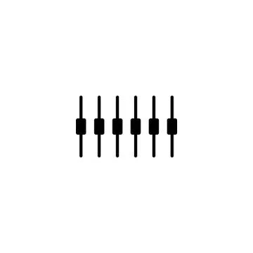 Equalizer icon in trendy flat style Stock Illustration