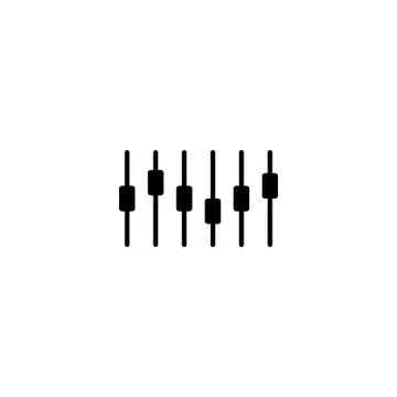Equalizer icon in trendy flat style Stock Illustration