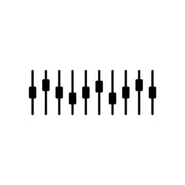 Equalizer icon in trendy flat style Illustrazione stock