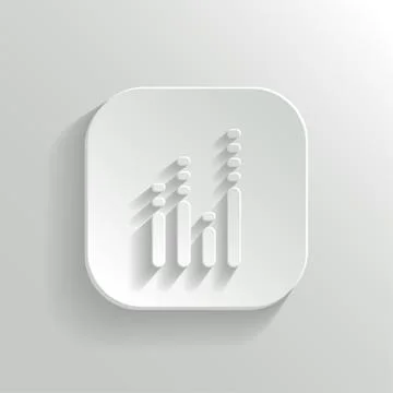 Equalizer icon - vector white app button Stock Illustration