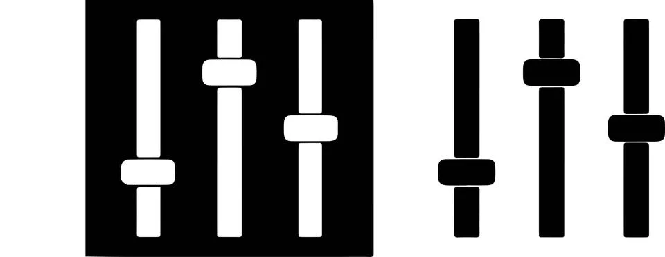 Equalizer icon on white background Stock Illustration