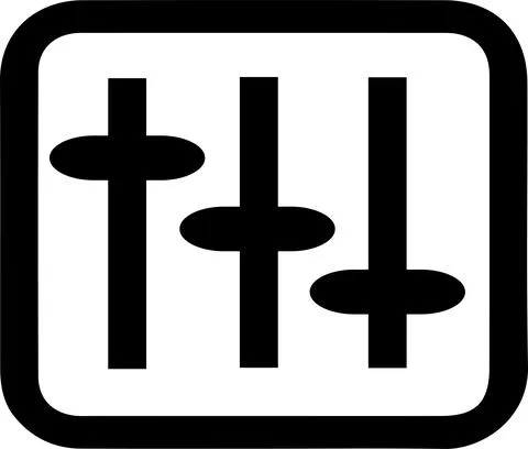 Equalizer icon on white background Stock Illustration