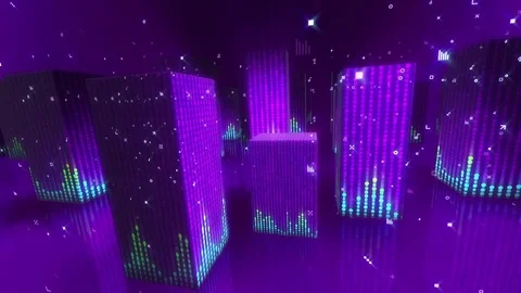 Equalizer inscribed in the urban geometry. Vidéo 81728709