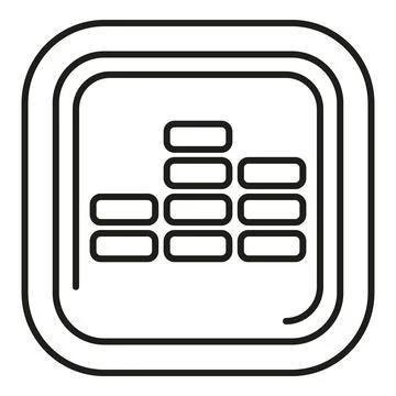 Equalizer interface icon displaying audio sound levels Stockillustratie