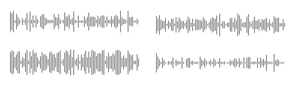Equalizer interface. Set of voice message template. Audio chat speech. Stock Illustration