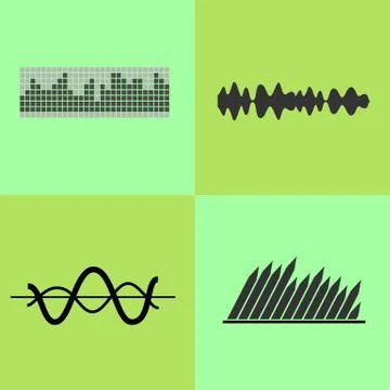 Equalizer Interface Variants Vector Illustration イラスト素材